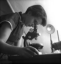 Figure 7: Rosalind Franklin (25 July 1920 - 16 April 1958), a chemist who made vital contributions to the understanding of the fine molecular structures of DNA and RNA. Franklin is best known for her work on X-ray diffraction images of DNA, which James Watson and Frances Crick used to formulate their 1953 hypothesis about the structure of DNA.
