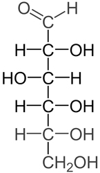 Figure 2: D-glucose with the formula C6H12O6.
