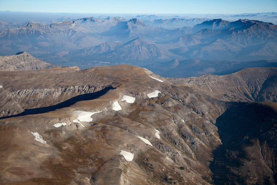 Ice patch aerial view