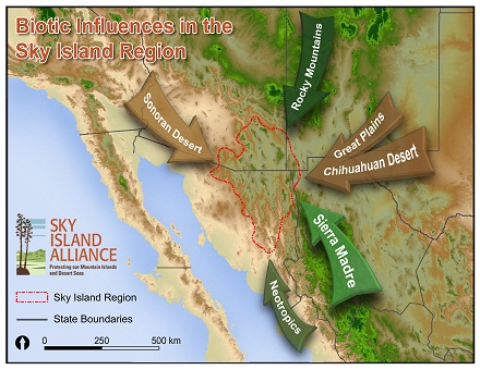 Map of the Sky Islands Region
