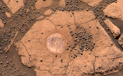 The small spheres in this picture were dubbed “berries” by geologists who first saw them.