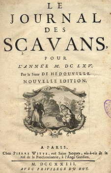 Title page of the first issue of le Journal des Scavans