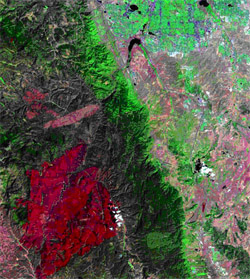 Hayman Fire satellite image